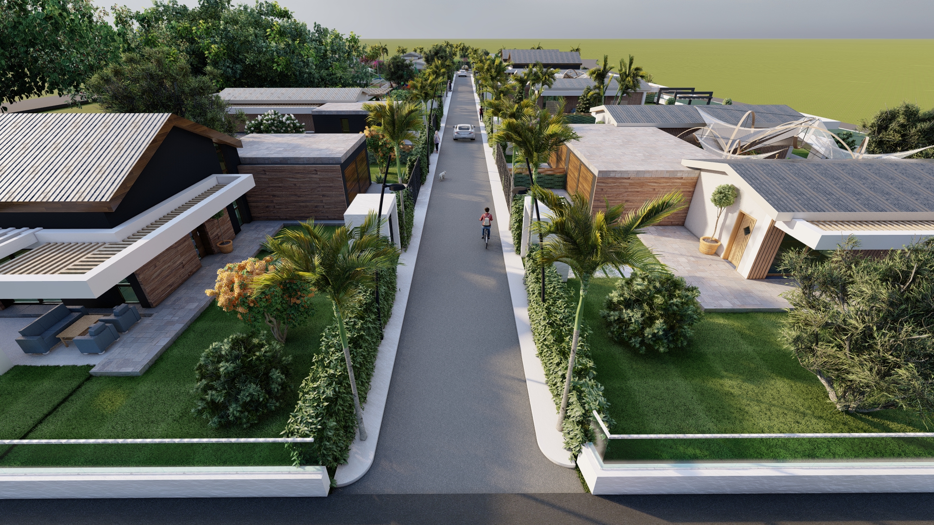 Progetto L — viale residenziale alberato